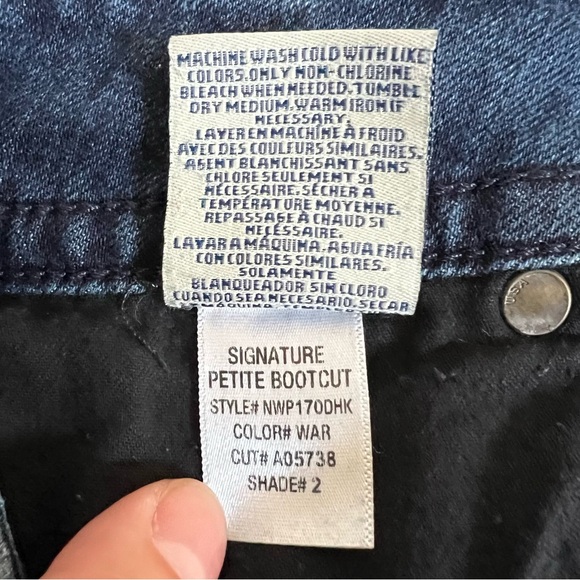 Hudson Signature Petite Bootcut Jeans Size 31 Style NWP170DHK Denim Classic - Picture 7 of 8